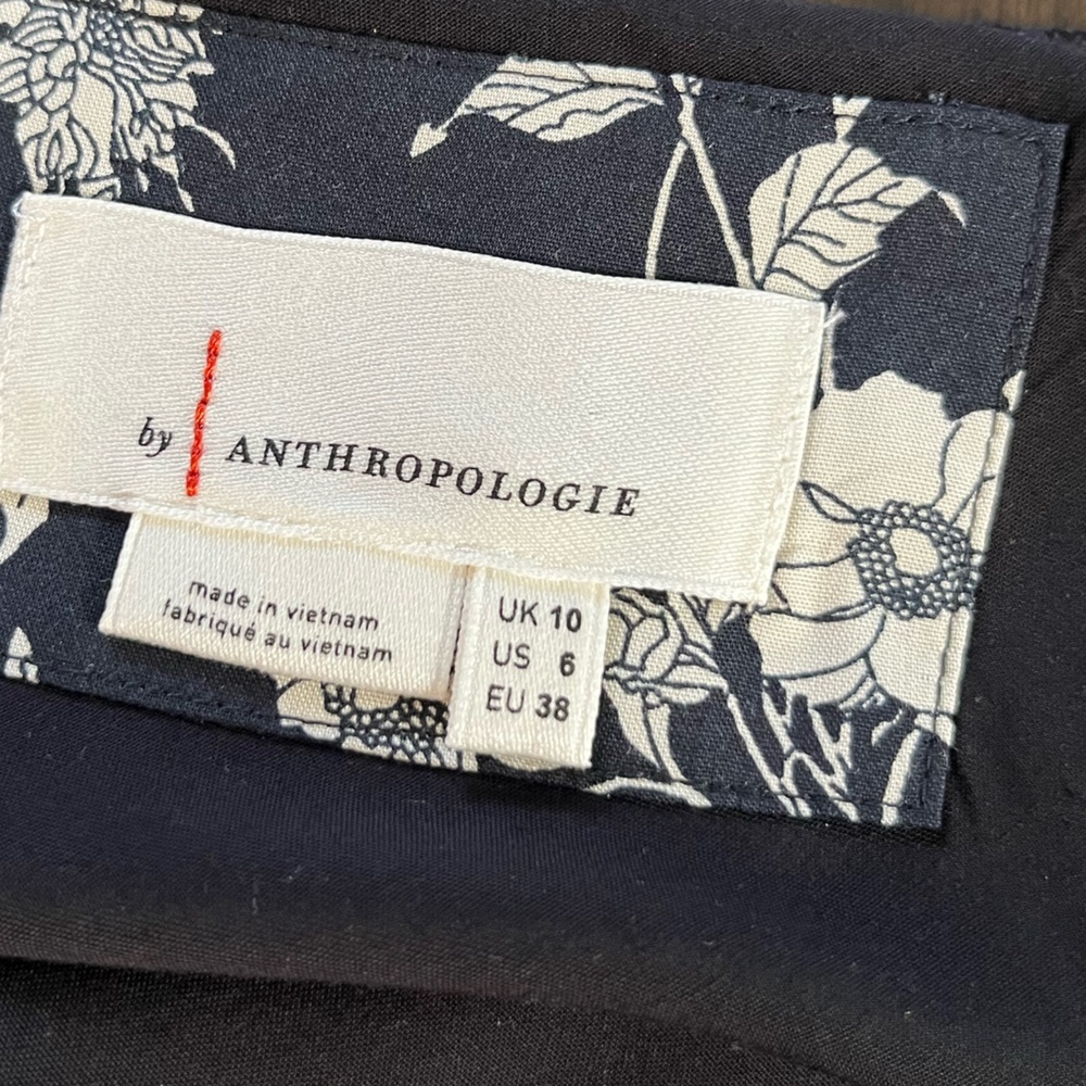 by Anthropologie Jacquard Bias cut slip dress midi style size: 6 - Picture 4 of 9